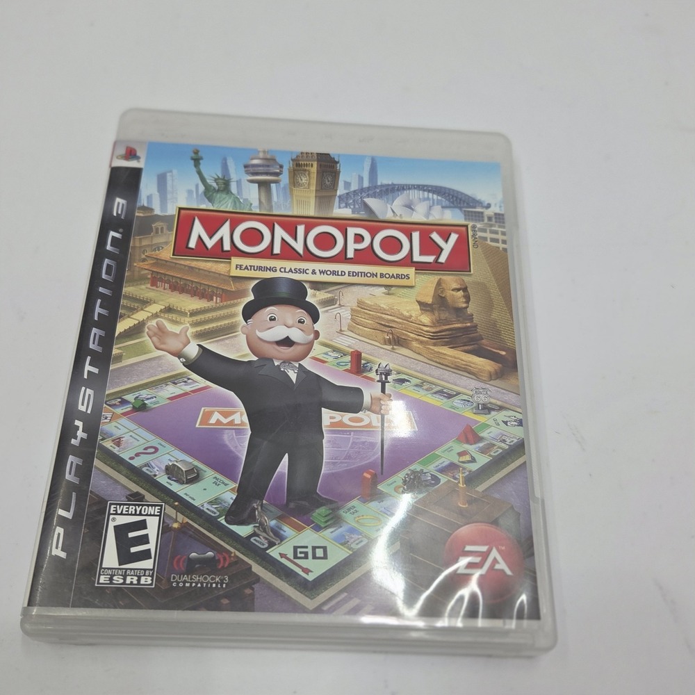 Monopoly PS3 PlayStation 3 Game Complete CIB‎ Tested Clean Disc Hasbro EA